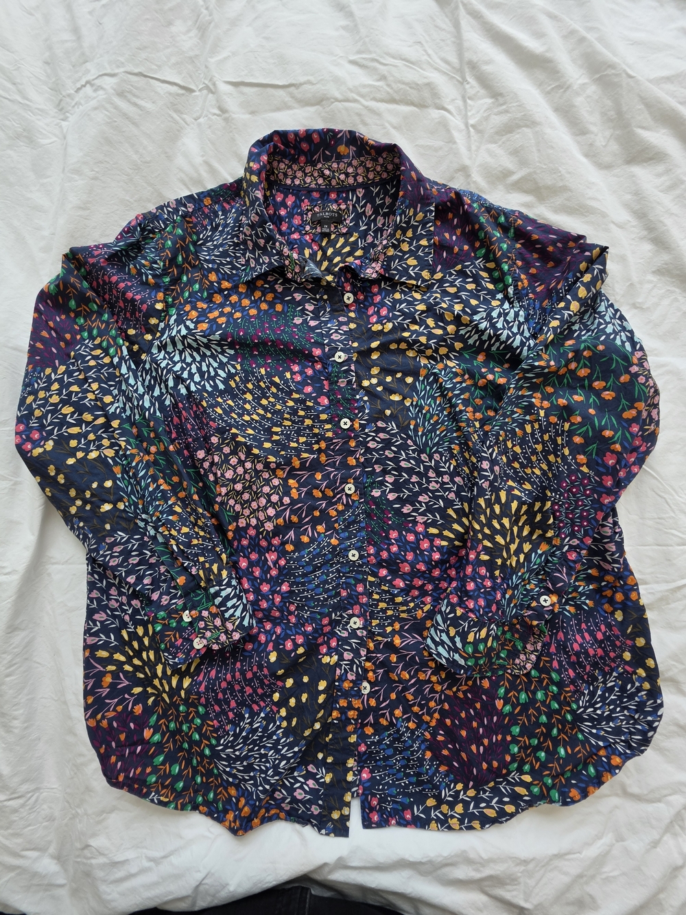 Talbots Printed Long-Sleeve Shirt - Multicolor Floral Pattern Size 2X